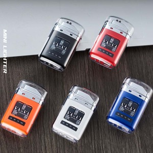 Đèn khò plasma kép, sạc điện, chống gió, có màn hình hiển thị năng lượng kỹ thuật số, thiết kế cổ điển, tích hợp đèn pin - Product Image 2