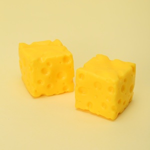 Boule de plastique créative en forme de bloc de fromage, <span class=keywords><strong>jouet</strong></span> anti-stress à rebond lent pour filles, garçons et jeunes, vente en gros du fabricant - Product Image 4