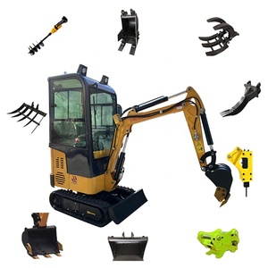 Precio de Fábrica al por Mayor en China, Excavadora Compacta de 1.5 Toneladas <span class=keywords><strong>con</strong></span> Motor Kubota Yanmar, Remolques para Retroexcavadoras, Mini Excavadoras Pequeñas y Compactas - Product Image 2