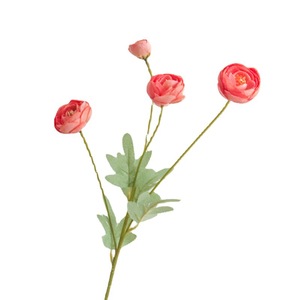 ดอกบัวประดิษฐ์ Kch ผ้าไหม 4 หัว สีขาว ส้ม แดง ชมพู สำหรับตกแต่งงานแต่งงาน ของตกแต่งอินสตาแกรม - Product Image 5