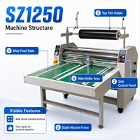 Machine à plastifier grand format SZ1250 1200 mm, plastifieuse industrielle à rouleaux pour l'impression et l'emballage