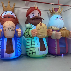 Grand ensemble de crèche gonflable des Trois Rois Mages pour la décoration de jardin des fêtes, figurines gonflables des Magi pour la décoration d'église - Product Image 6