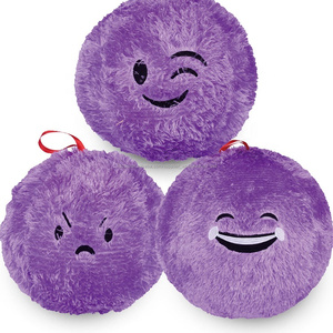 10,5 pulgadas púrpura con bomba de Emoji inflable <span class=keywords><strong>peludo</strong></span> juguete bola hinchable con bomba de regalo se puede colgar - Product Image 1