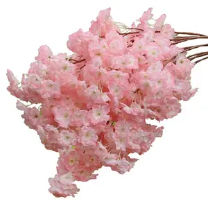 रेशम उच्च सिमुलेशन शादी की सजावट घर सजावट नई आगमन सिमुलेशन रेशम चेरी खिलना फूल कृत्रिम फूल