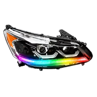 Ensemble de phares à LED VAHID 8000LM 12V avec projecteur, DRL RGB et contrôle par application pour Honda Accord 9.0 9.5 2013 2014 2015 2016 2017