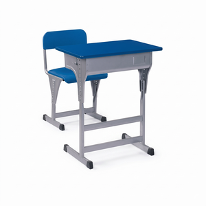 Conjunto de Silla y Escritorio Escolar de Acero Ajustable en Altura, Moderno, para Uso Comercial, Marca SONGYE, 1 Año de Garantía, Modelo PP-10 - Product Image 1
