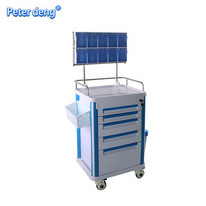 Chariot médical Peter Deng 600x480x980mm à 5 tiroirs multifonction pour soins infirmiers et urgences - Product Image 1
