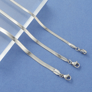 Lateefah OEM Stainless Steel <strong>Torques</strong> Gold Chain Flat Snake Bone <strong>Bracelet</strong> - Product Image 2