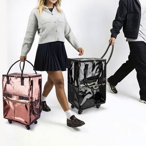 Carrito de Compras Plegable de 65L con 4 Ruedas, Personalizable con Logotipo, Económico, de Plástico, para Supermercado - Product Image 4