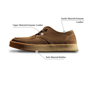 Chaussures Oxford décontractées en daim et cuir véritable pour hommes, grandes tailles 37-44, pour le bureau - Product Image 2