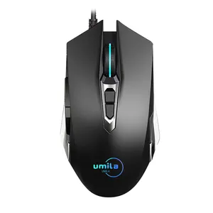 Ventes d'usine 7D souris de jeu filaire Coloful LED rétro-éclairage souris de jeu USB souris de jeu optique 8000 DPI souris réglables