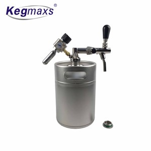 Kegmaxs Beer Growler5Lミニビール樽ステンレス鋼ボトルコーネリアスビールコーヒー液体コーニーケグボールロック樽ドリップトレイ - Product Image 4