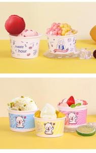 Custom Kraft Paper Single Wall Ice Cream <b>Cup</b> Biodegradable Sustainable Gelato Yogurt Sundae Packaging - Product Image 3
