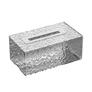 Transparent Silver Wall Mounted Tissue Box Rectangular Durable Bathroom Storage - Product Image 2
