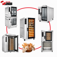 Four à convection de boulangerie 5, 10, 12, 16 plateaux, électrique ou à gaz, pour pâtisseries danoises, croissants, tartes aux œufs, équipement de cuisson professionnel