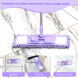 Easy Self Wringing Twist Microfiber <strong>Mop</strong> with Long <strong>Handle</strong> Wet Trapeadore <strong>Mops</strong> for Floor Dust Cleaning - Product Image 2