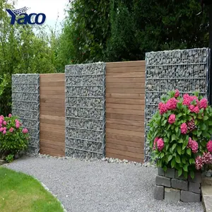 2.5cmx20cm Hole Welded Gabion Baskets Rock Retaining Wall Fence Stone Wire Cage Design For Garden