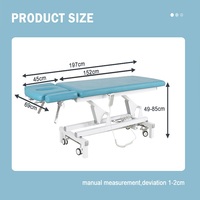 Lit de traction électrique au design moderne pour la physiothérapie et la chiropratique hospitalières Lit à roulettes en métal
