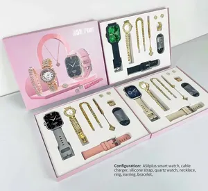 工厂原始设备制造商A58 Plus智能手表Reloj智能触摸屏<span class=keywords><strong>8</strong></span>合1时尚智能手表情人节礼品盒男女通用套装 - Product Image 4
