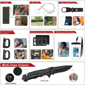142 1 Kit de Supervivencia de Emergencia para Senderismo, Bolsa de Rescate de Viaje, Equipo de Campamento, Kit de Supervivencia Profesional para Exteriores, Ligero - Product Image 4
