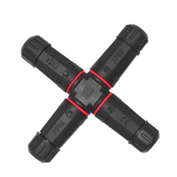 Dernier modèle 2026 Connecteur de raccordement électrique circulaire étanche 4 voies 3 broches en Nylon PA66, Laiton et Silicone, Norme IP68