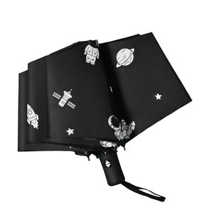 Parapluie pliant entièrement automatique en tissu pongé, léger, compact, durable, résistant aux intempéries, pour adultes - Product Image 1