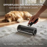 Brosse Anti-Poils Auto-Nettoyante avec Poignée Amovible en Matériau ABS Solide, Rouleau Réutilisable pour Chats et Chiens