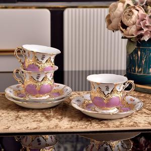 Gold Royal Style Luxury Eco-Friendly Bone China Coffee & <b>Tea</b> <b>Sets</b> with Customizable Design Europe Style From China Factory - Product Image 5