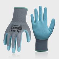 Gants de jardin enduits de latex froissé de polyester de calibre 13 XINGYU gants de sécurité de travail de jardin enduits de gaufrage de latex en gros