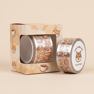 Ruban PET transparent mat découpé sur mesure multi-tailles, impression numérique rétro <span class=keywords><strong>pixel</strong></span> Shiba Inu Café - Product Image 4