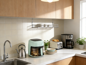 مقلاة هوائية زجاجية متعددة الوظائف بدون زيت سعة 5.1-6.0 لتر مع شاشة تحكم باللمس للاستخدام المنزلي - للخبز والتحميص وإعادة التسخين - Product Image 1