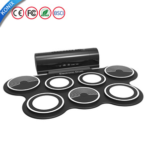 Konix vendita calda batteria elettronica Set 7 Pad tra cui grancassa <span class=keywords><strong>Tom</strong></span> rullante Hi-Hat e Crash cembal rullo di batteria - Product Image 6