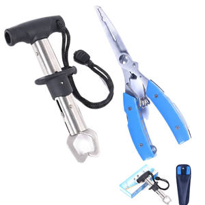 Ensemble d'outils de pêche portables, pince à poisson avec poignée en T et pinces de pêche multifonctionnelles, déclipsant d'hameçons, coupe-anneau - Product Image 1