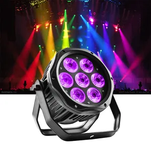 Outdoor Waterproof 7*Rgbw Dmx512 Control Sound Activated Led Battery Stage Par Lights