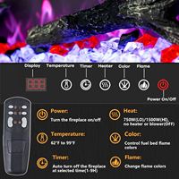 Cheminée électrique encastrable Luxstar 42 pouces avec flammes LED 3D, murale, 750/1500W, zone de chauffage de 400 pieds carrés, réglable, pour usage domestique