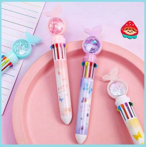 Hot Selling Wholesale Promotional 10 Colors 1 Retractable 0.5mm Plastic <b>Multi</b>-Functional OEM Ballpoint <b>Pen</b> Cute Butterfly Animal - Product Image 5