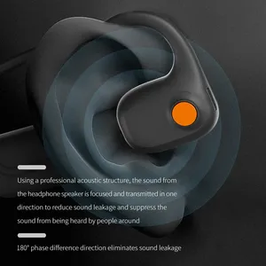 무선 스포츠 헤드폰 골전도 이어폰 마이크 땀 방지 5.3 ENC 소음 제거 LED 포함 - Product Image 3