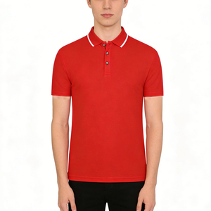 <span class=keywords><strong>Polo</strong></span> Sportiva Economica in Poliestere Verde, Design Classico con Colletto a Contrasto, per Uso in Palestre e Spogliatoi - Product Image 6