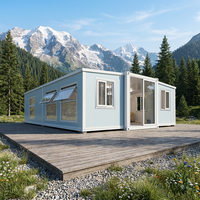 Maison préfabriquée spacieuse de 20 pieds ou 40 pieds, maison modulaire avec terrasse, 2, 3, 4 ou 5 chambres, maison conteneur extensible