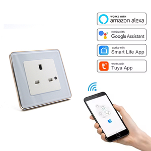 Thông minh chuyển đổi chuyển đổi màu đen Anh LED màn hình cảm ứng tường ánh sáng Thiết bị chuyển mạch và ổ cắm EU - Product Image 6