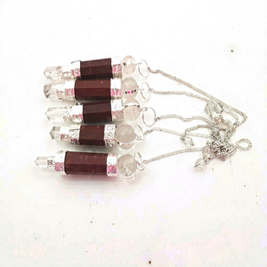 Wholesale 3-Pcs Natural Agate Red Jasper Handmade Stick Pendulum <b>Crystal</b> Quartz Gemstone for Healing Therapy & Art Collectibles - Product Image 1
