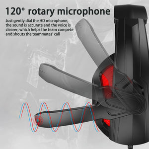 Auriculares para juegos con cable de 3,5mm, auriculares estéreo con graves para PC, auriculares para ordenador portátil, casco con micrófono - Product Image 6