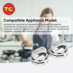 AEZ73453509ストーブノブ交換品LRG3036ST LRG3036ST LRG3095ST LRG3091ST LRG3093ST LRG3035ST LDG3036STに適合 - Product Image 6