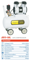 Personnalisé JR111-50L AC Puissance portable supérieure sans huile silencieux compresseur d'air fabriqués en usine