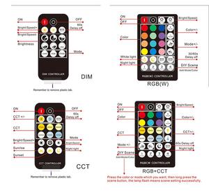 5V 30W 12V 72W 24 144W Dimmable mờ CCT RGB RGBW RGB + CCT RF mini Led điều khiển - Product Image 2