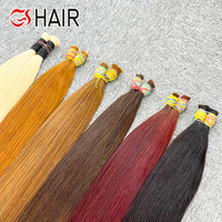 Extensions de cheveux humains en vrac couleur blonde, tissage double machine, cheveux vierges Remy indiens et vietnamiens, 10-30 pouces