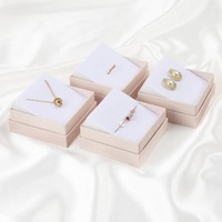 9.3*9.3cm tiroir personnalisé boîte à bijoux en carton éponge mécanisme coulissant pour colliers boucles d'oreilles écologique personnalisable