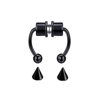 Nouveau produit phare : Anneau de nez magnétique en acier inoxydable, non perforant, type fer à cheval, bijou corporel unisexe
