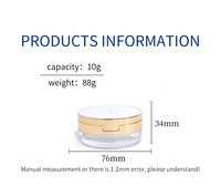 Étui à coussin d'air en plastique ABS jetable de luxe de 15g Marque privée mince pour crème pour le visage et crème BB pour usage cosmétique