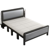 Lit double pliant moderne maison stockage portable simple dortoir étudiant location maison lit en fer pour hôtel et villa